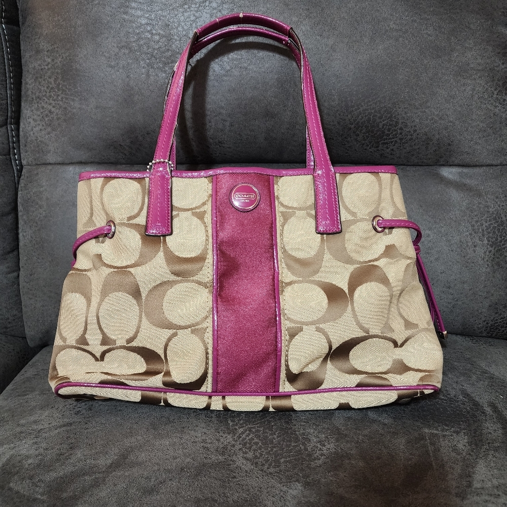 Purple & Brown Coach Purse